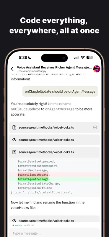 Happy: Codex & Claude Code App screenshot 1 of 4