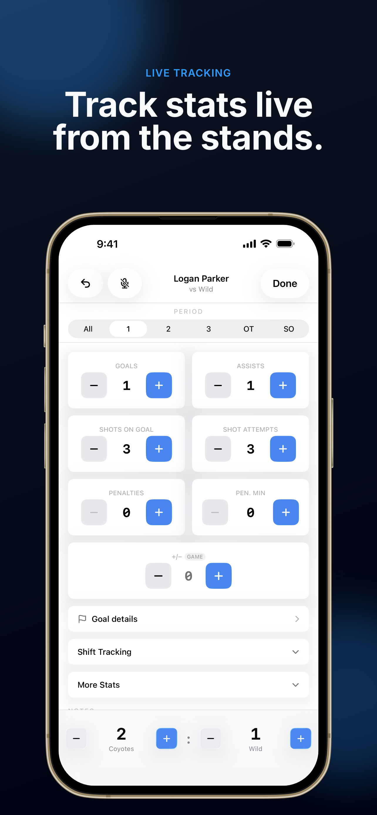 My Player Page: Hockey Stats screenshot 3
