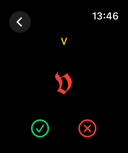 Learn Gothic script on Watch