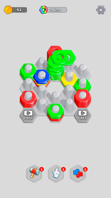 Nuts Sort: Screws Hexa Puzzle Screenshot