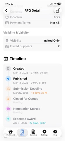 OpenRFQ – RFQ Sourcing Screenshot 5 of 10