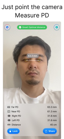 PD Meter - Pupillary Distance iPhone screenshot