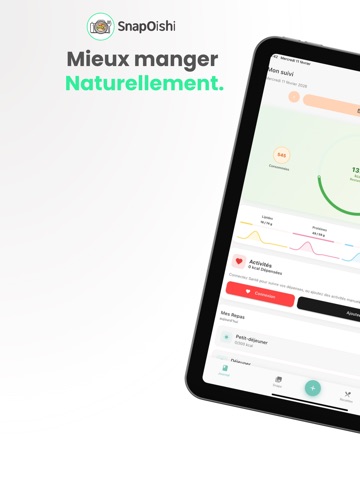 SnapOishi - Recettes & Calorie iPad screenshot