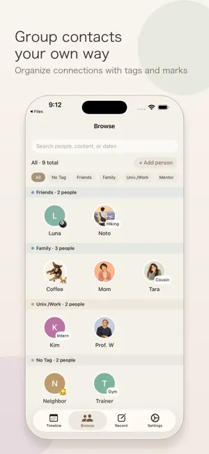 Knoto - People Notes & Journal screenshot 3