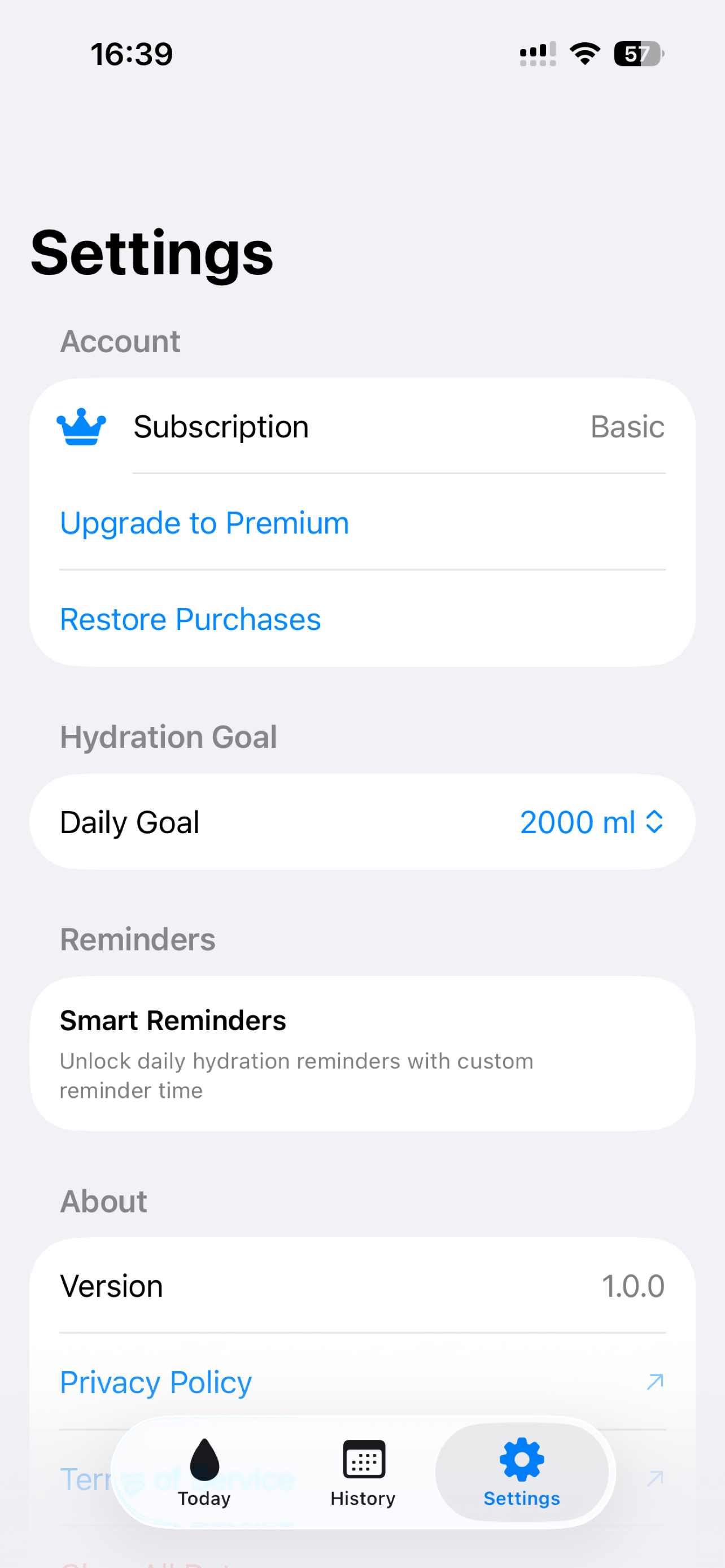 Water Tracker – Drink Log