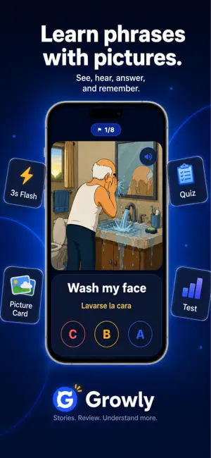 Growly -Learn English with Fun screenshot 1