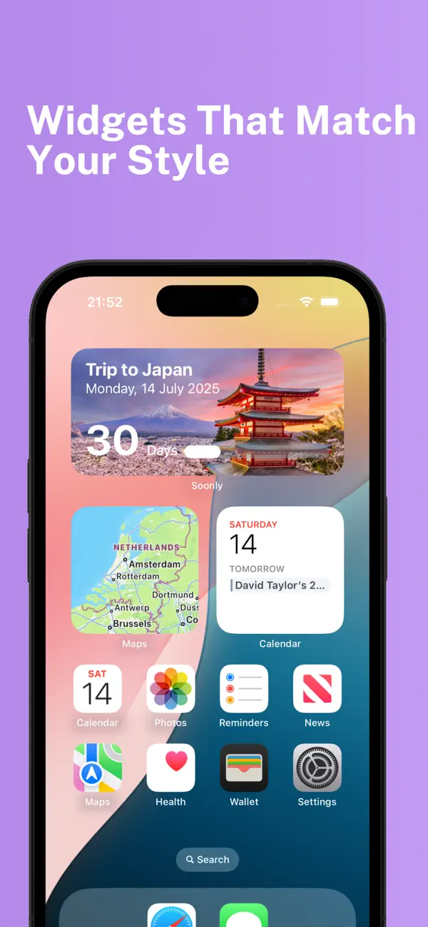 #4. Countdown Widget - Soonly (iOS) Ved: Rtifact