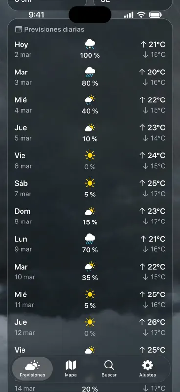 Tiempo + Radar de Lluvia y UV screenshot 5 of 6
