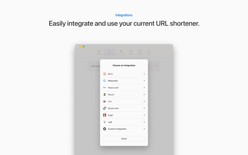 Short Menu Screenshot