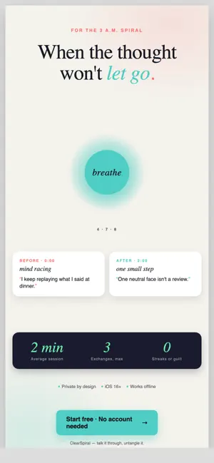 ClearSpiral: Stop Overthinking screenshot 2