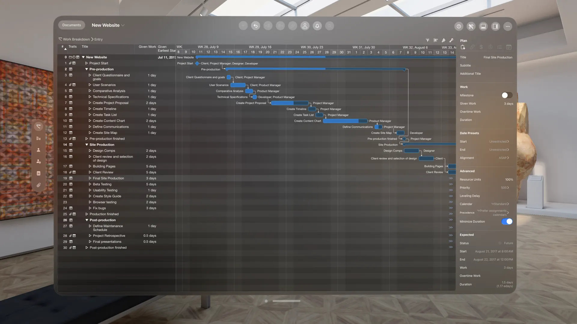 Merlin Project: Gantt + Kanban screenshot