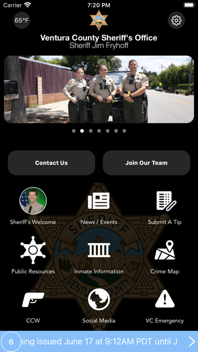 Ventura County Sheriff Office Screenshot