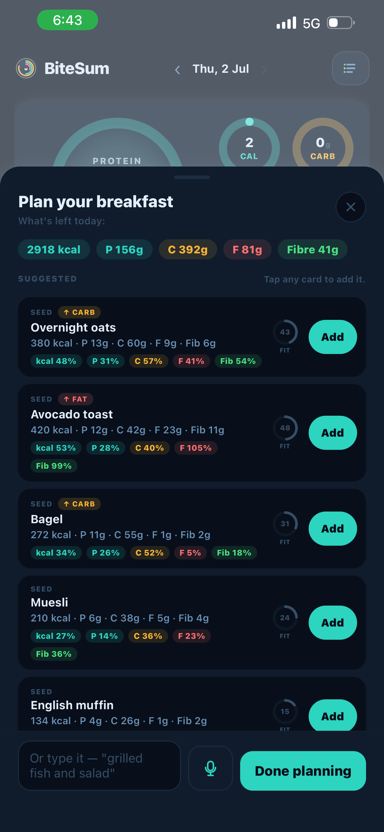 BiteSum: Private Calorie Log screenshot 6