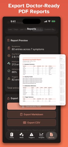 SymptomLog: Symptom Journal iPhone screenshot