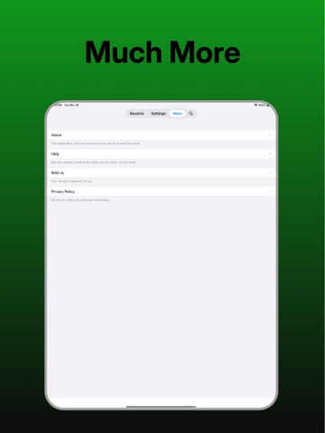 Barcode Reader-easyread iPad screenshot