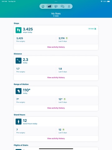 mymobility Patient App iPad screenshot 2