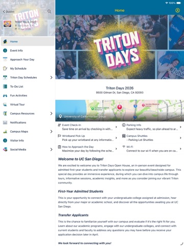 UC San Diego Guides iPad screenshot
