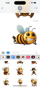 Happy Bee Stickers screenshot #5 for iPhone
