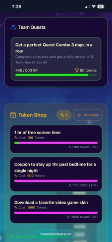 The Mission Board screenshot