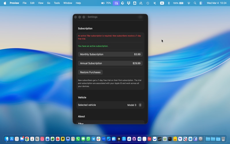 TBar screenshot 4