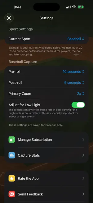 Sideline Save: Sports Camera screenshot 3