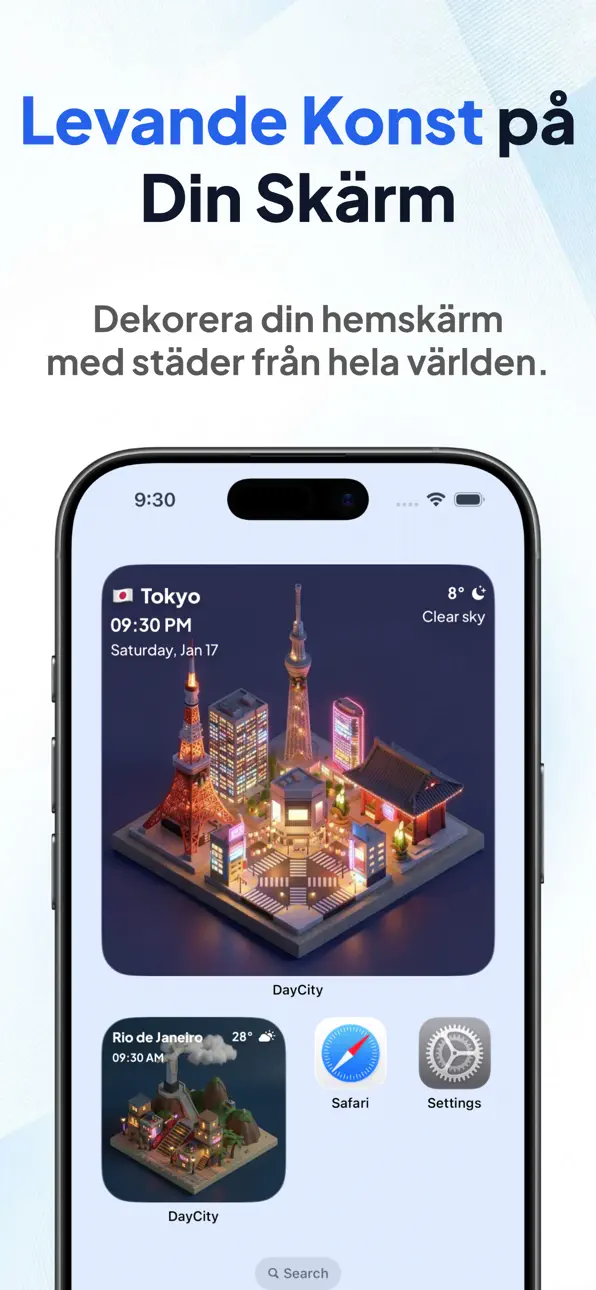 DayCity: Weather Clock Widget iOS Mod IPA screenshot 2 - iOS app interface