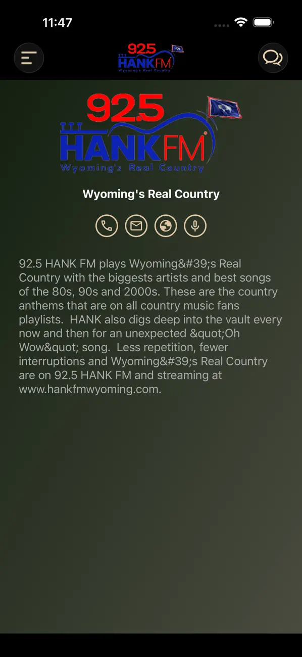 Screenshot #3 pour HANK FM Wyoming