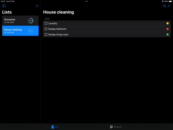 Reusable Lists app screenshot 3