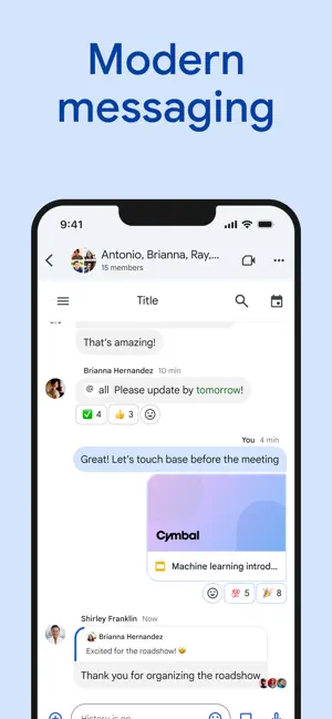 Google Chat iPhone screenshot 1