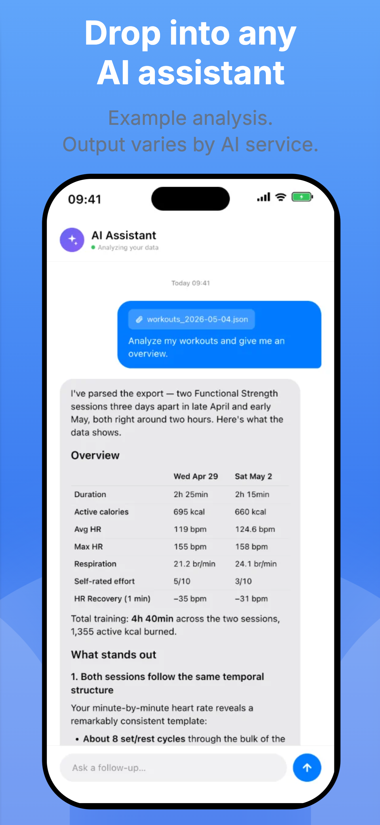 Workout Exporter for AI