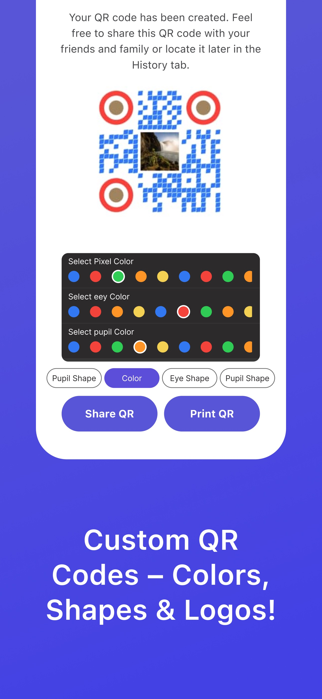 QR code: scan, generate