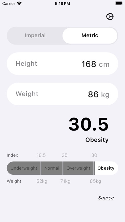 BMI Calculator: Weight Ranges