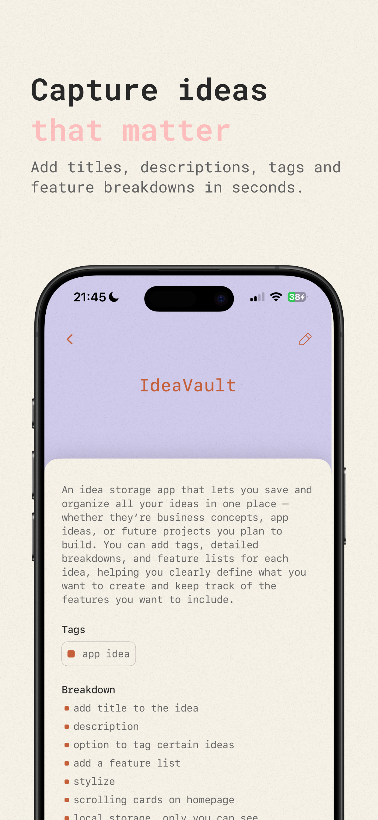 IdeaVault - Future Ideas screenshot 3