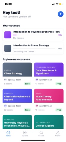 openED Learning Screenshot 1 of 5