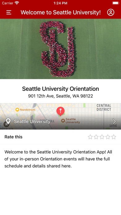 Seattle University Orientation Screenshot