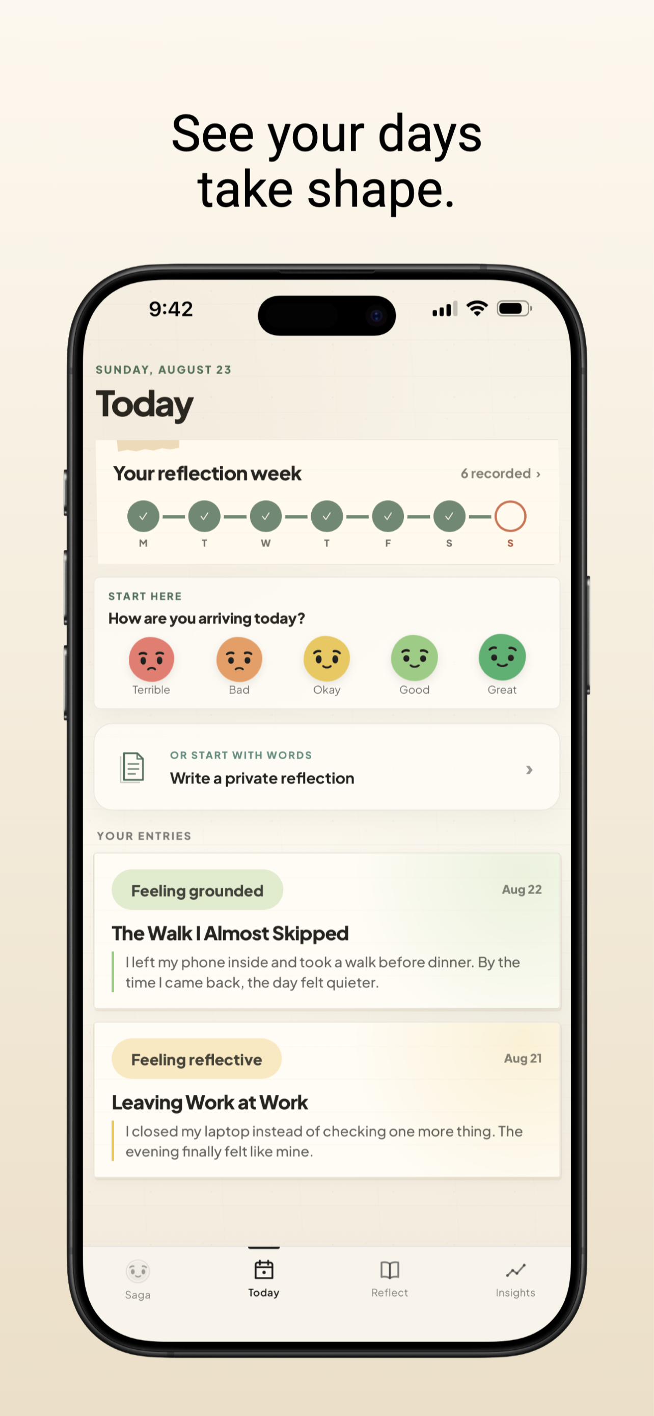 Saga: AI Journal & Reflection screenshot 6