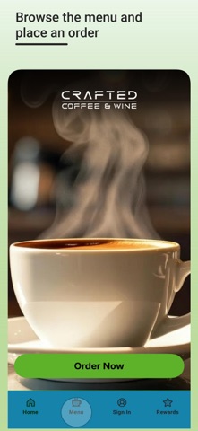 Crafted Coffee & Wine iPhone screenshot