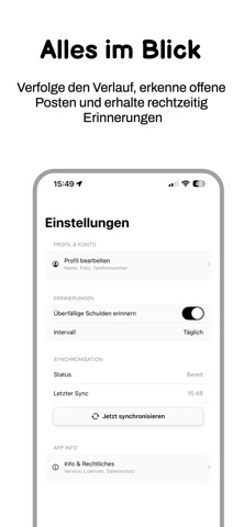 Schuldenschein screenshot