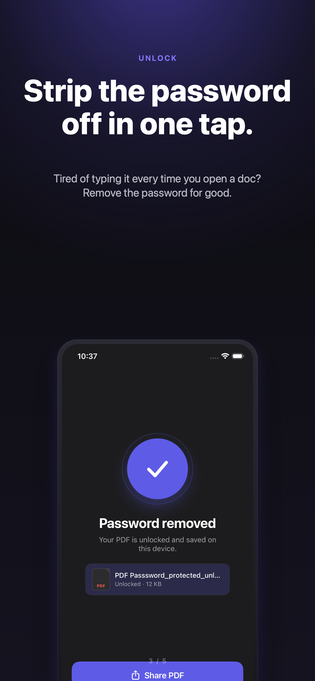 PDFUnlock: Add/Remove password screenshot 3