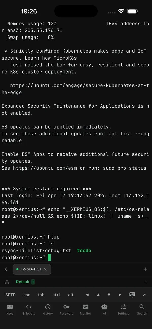 Screenshot #2 pour Xermius - SSH Terminal