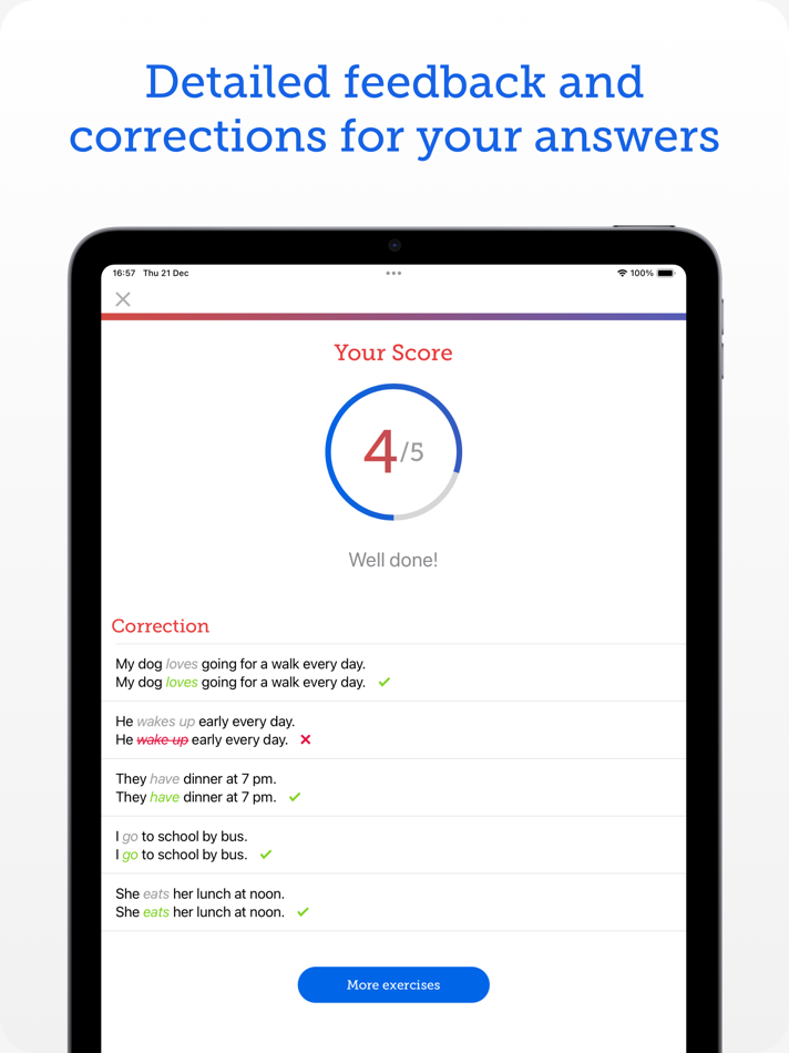 #4. Learn English Grammar - Grammo (iOS) 由: Konsonant Ensino Digital de Idiomas Ltda