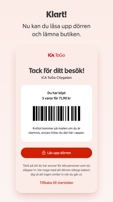 ICA ToGo - obemannad butik iPhone screenshot 7 - Food & Drink app