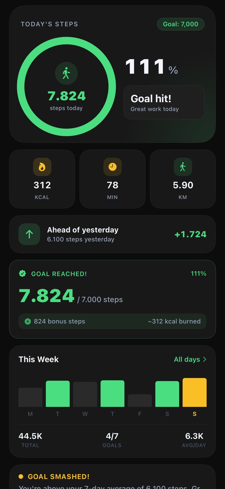 Pedometer — Step Counter iphone screenshot 3