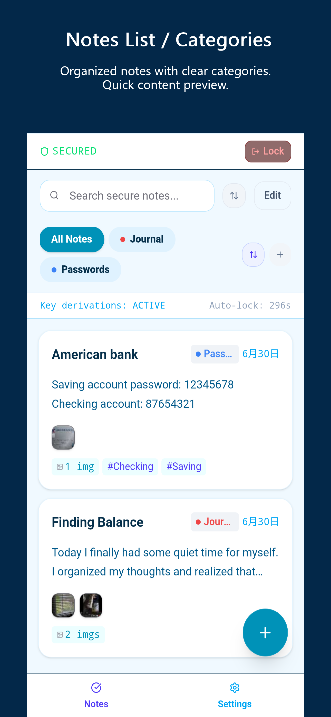 EncryptaNote screenshot 2