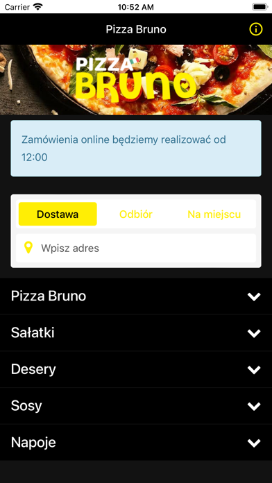 Pizza Bruno app screenshot