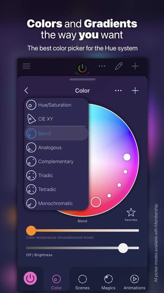 #2. iConnectHue for Philips Hue (iOS) Podle: Stefan Gohler