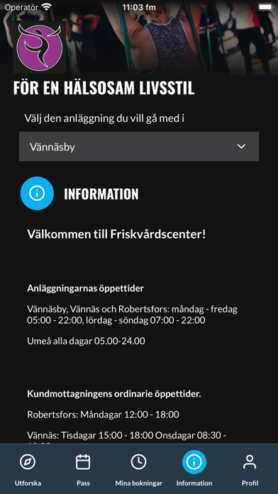Friskvårdscenter Screenshot