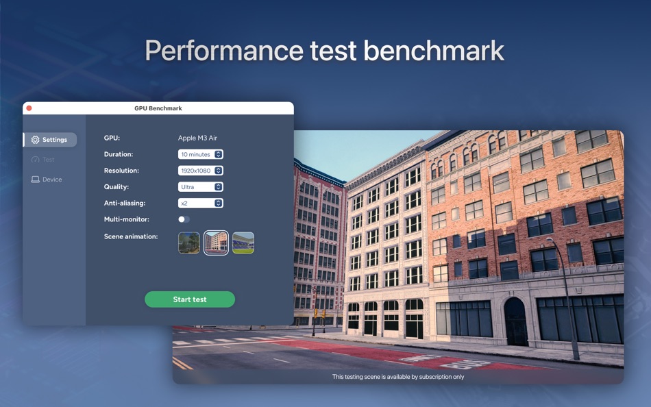 #2. GPU Benchmark: System Test (macOS) 게시자: Any Case Solutions