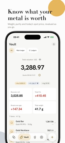 Bullion Note: Metals Tracker Screenshot 1 of 10