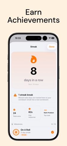Waken: Tasks to Stop Snoozing iPhone screenshot